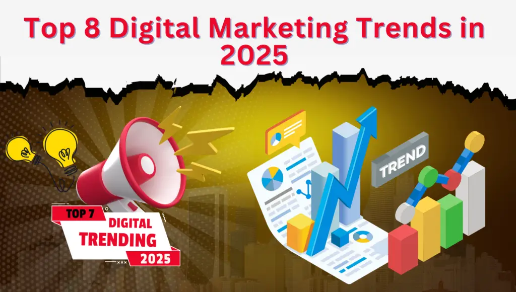 “Futuristic dashboard showcasing AI, AR, and blockchain in 2025 digital marketing strategies.”